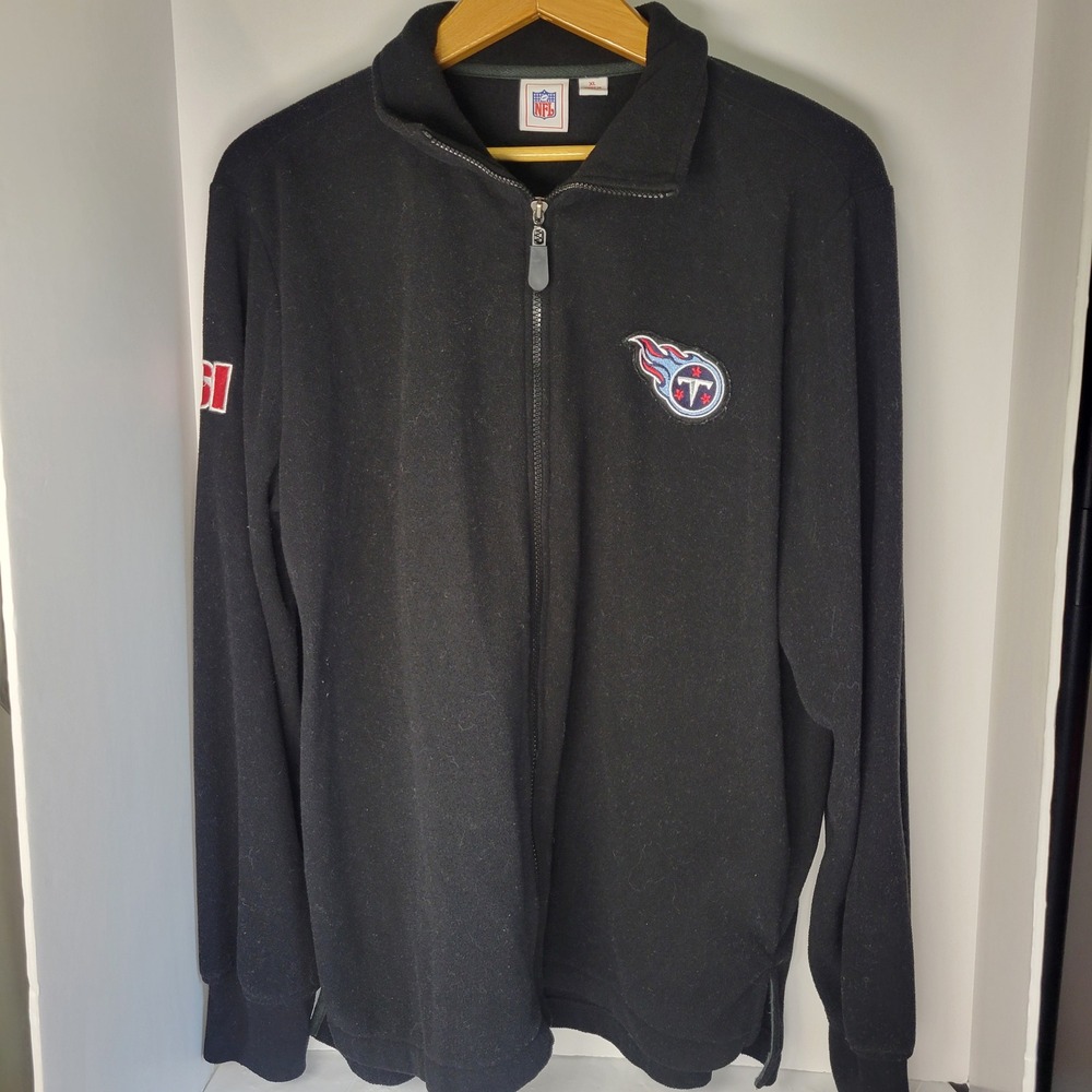 NFL Tennessee Titans G-III Full Zip Fleece Jacket Mens XL Black Embroidered Logo